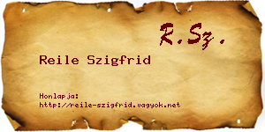 Reile Szigfrid névjegykártya